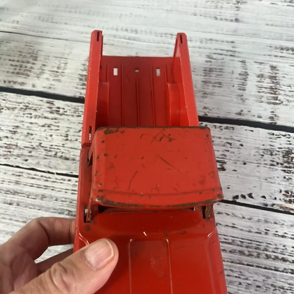 Vintage 1950'S 60’s Structo Red Pressed Steal Plastic Toy Pickup Truck